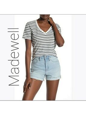 Madewell Navy/White Stripe Tee